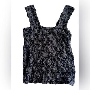 Stich and feather tank top